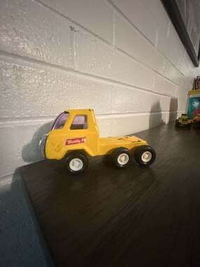 Vintage Buddy L Pressed Steel Yellow Cab Over Semi Truck Toy